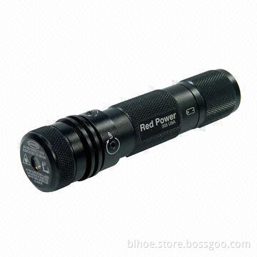 Hunting lights with red light gun aiming laser